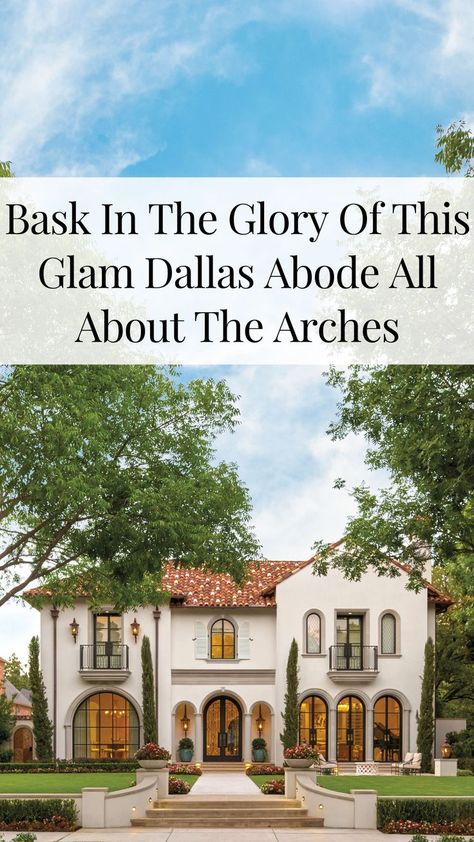 Dallas Homes Exterior, Homes Outside, Dallas Homes, Wooden Beams Ceiling, House Images, Clay Roof Tiles, Outdoor House, Custom Chandelier, Neutral Paint Color