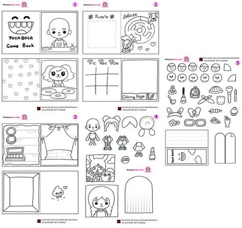 (Coloring Pages) 8 Toca Boca Gaming Book / Printables / Paper Games book DIY #fun #asmr - pinkpingdoll's Ko-fi Shop - Ko-fi ❤️ Where creators get support from fans through donations, memberships, shop sales and more! The original 'Buy Me a Coffee' Page. Printable Diy Crafts, Book Printables, Paper Doll Printable Templates, Homeschool Crafts, Paper Doll House, Paper Doll Template, Paper Games, Paper Dolls Book, Book Paper