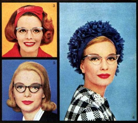 Choose the most stylish vintage-style glasses for your face with this advice from the '50s 50s Glasses, Horn Rimmed Glasses, Cateye Glasses, New Year's Makeup, American Diner, Fifties Fashion, Retro Photography, Retro Glasses, 50s Style