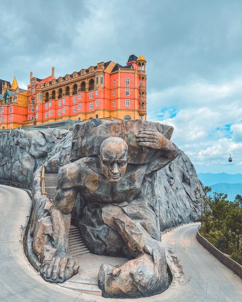 A carved stone in Ba Na Hills. When you come here you will admire magnificent works. 🗿✨ 📍Ba Na Hills, Da Nang. Credit: @vietnammoment… | Instagram Ba Na Hills Vietnam, Ba Na Hills, Danang, Carved Stone, Come Here, Da Nang, Stone Carving, Travel Inspiration, Vietnam