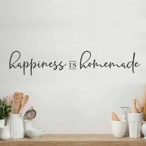 Cinematic Kitchen, Quote For Kitchen, Cutout Stickers, Kitchen Quotes Decor, Watercolour Calligraphy, Kitchen Wall Design, Kitchen Wall Quotes, Kitchen Decals, Interior Reference