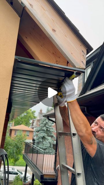 Toronto Roofing 🏗️ on Instagram: "Soffit installation 

#roofing
#toronto 
#torontohomes
#torontobuilder
#torontoroofing
#renovation
#luxuryhomes 
#buildersofinsta 
#roofersofinstagram
#asmr" Roofing Ideas, Exterior Renovation, Container House Design, Container House, Roof, Toronto, House Design, Exterior, Instagram