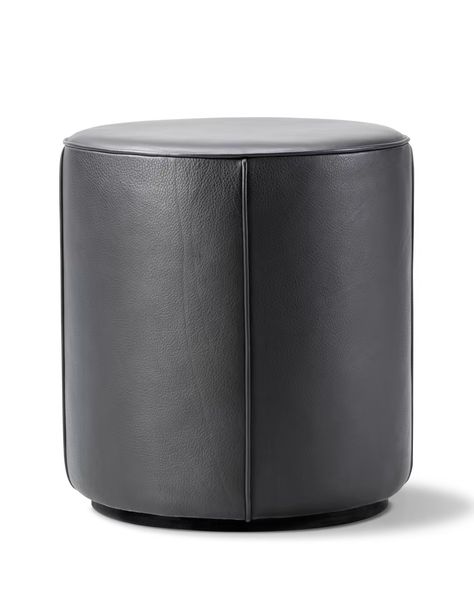 Mono Pouf Ø39 - Fredericia Furniture Poufs & Ottomans, Leather Pouf, Functional Furniture, Design Crafts, Copenhagen, Piping, Design Studio, Ottoman, Portfolio