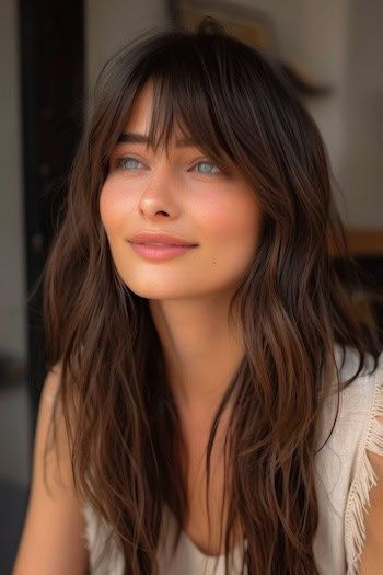 30 Beautiful Long Layered Hair with Bangs Ideas ~ Women Haircut (2024) | 2024 Haircut trends female| 2024 short hair trends| Hair trend 2024 men Perm 2023, Fringe 2024, Bridget Bardot Hair, Long Layered Hair With Bangs, 2024 Haircut, Long Layered Haircut, Long Haircuts With Bangs, Women's Haircuts, Women Haircut