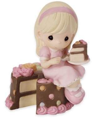 Precious Moments® Have Your Cake and Eat it Too Figurine Precious Moments Dolls, Precious Moments Figurines, Porcelain Jewelry, Bisque Porcelain, Birthday Gifts For Girls, Porcelain Dolls, Lego Star Wars, Porcelain Figurines, Porcelain Painting