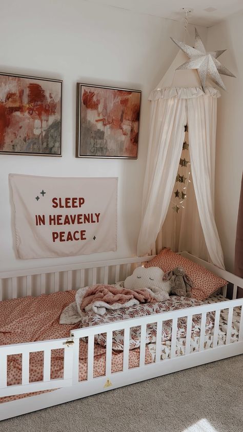 Shop {Pink & Red} Sleep in Heavenly … and other curated products on LTK, the easiest way to shop everything from your favorite creators. Montessori Bedroom Girl, Boho Toddler Girl Room, Girls Room Bed, Floor Bed Toddler, Christmas Decor Kids, Toddler Bed Girl, Butterfly Sheets, Boho Toddler, Montessori Floor Bed