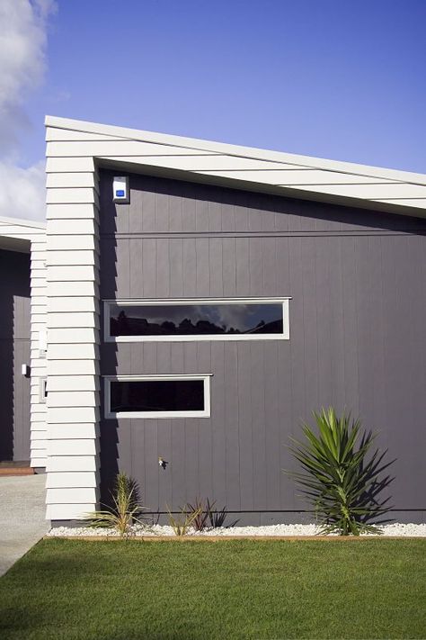 Axon Cladding, Exterior Cladding Options, Cladding Exterior, Vertical Shiplap, Gray House Exterior, Window Reveal, External Cladding, Studio Shed, House Cladding