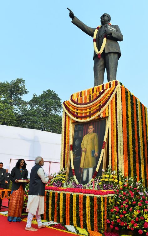 The Prime Minister, Shri Narendra Modi paying homage to Bodhisatva Babasaheb Dr. B.R. Ambedkar on his 63rd Mahaparinirvan Diwas, at Parliament House Complex, New Delhi on December 06, 2018. 6december Ambedkar, Dr Br Ambedkar Photos Hd 4k Wallpaper, Dr B R Ambedkar Images Hd, Dr B R Ambedkar Images, Dr Br Ambedkar Photos, Dr Br Ambedkar Photos Hd, 6 December Ambedkar Mahaparinirvan, Dr Babasaheb Ambedkar Images Hd, Babasaheb Ambedkar Photo