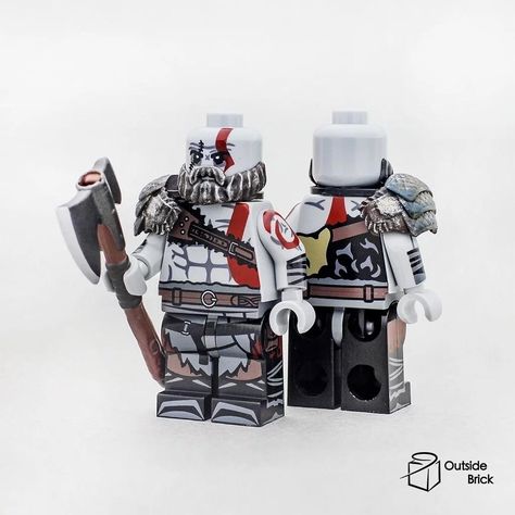 Lego Kratos, Lego Mandalorian, Lego Basic, Lego Character, Custom Lego Minifigures, Brick Lego, Lego Sculptures, Batman Stuff, Lego Custom Minifigures