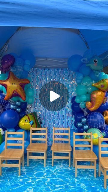 Under The Sea Balloon Decorations, How To Make Bubbles, Under The Sea Decorations, Pre K Graduation, Balloon Ideas, Sea Decor, Under The Sea Theme, Under The Sea Party, Balloon Backdrop