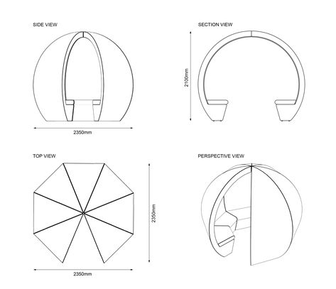 Study Pods Architecture, Pod Design Ideas, Meditation Space Architecture, Module Architecture, Nap Pod, Sitting Area Design, Meeting Pods, Pod Hotels, Conceptual Model Architecture