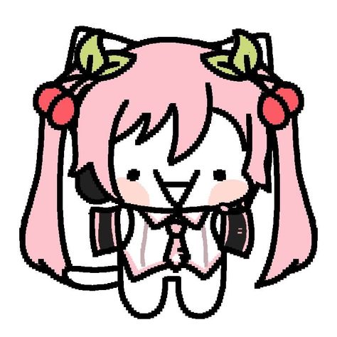 Vocaloid Icon, Miku Hatsune Chibi, Sakura Miku, Miku Vocaloid, Miku Cosplay, Vocaloid Funny, Chibi Cat, Vocaloid Characters, Cat Character