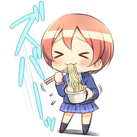 Hoshizora Rin (750x750 226 kB.) Chibi Eating, Fire Emblem Lyn, Chibi Girl, Chibi Drawings, Kawaii Chibi, Girl And Dog, Cute Chibi, Art Poses, Love Live