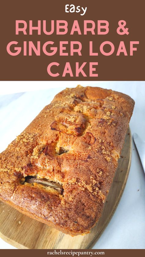 Rhubarb And Ginger Cake, Rhubarb Loaf, Rhubarb And Apple Crumble, Ginger Loaf Cake, Ginger Loaf, Fresh Fruit Cake, Yoghurt Cake, Rhubarb Cake, Ginger Cake