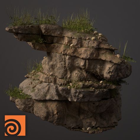 Houdini Procedural Rock Generation, Steven Skidmore on ArtStation at https://www.artstation.com/artwork/8lYgGG Houdini Procedural, Houdini 3d, Houdini Vfx, Darksiders 3, Rama Lord, Rock Cliff, 3d Modeling Tutorial, Blender Tutorial, Environment Art