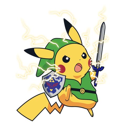 Deadpool Pikachu, Pokemon Crossover, Zelda Tattoo, Pikachu Art, Pikachu Wallpaper, Pokemon Tattoo, Cute Pikachu, Shiny Pokemon, Geek Games