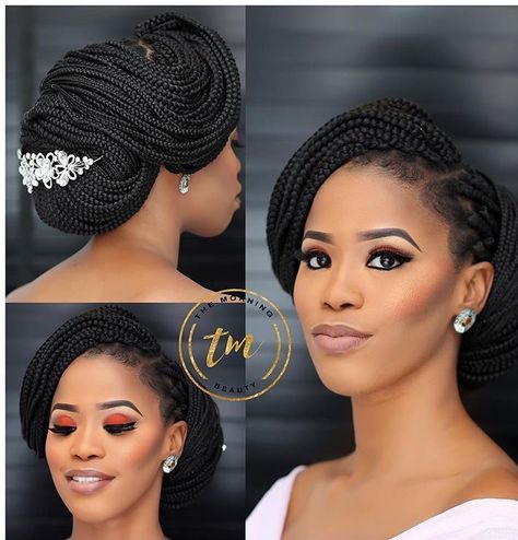 Wedding Braids For Black Women, Braids Bridal Hairstyles, Afro Ideas, Box Braids Updo, Natural Hair Wedding, Bridal Hairstyles With Braids, Weave Hairstyles Braided, Black Wedding Hairstyles, Bridal Braids