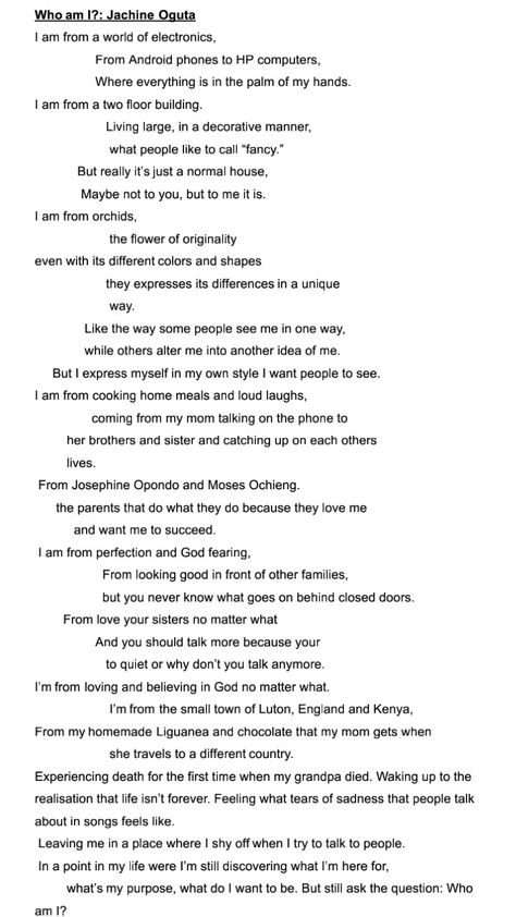 I Don’t Feel Good About Myself, Where I'm From Poem, Where Im From Poem, Poem Ideas, Business Courses, About Myself, Writing Poems, Writing Ideas, Back Off