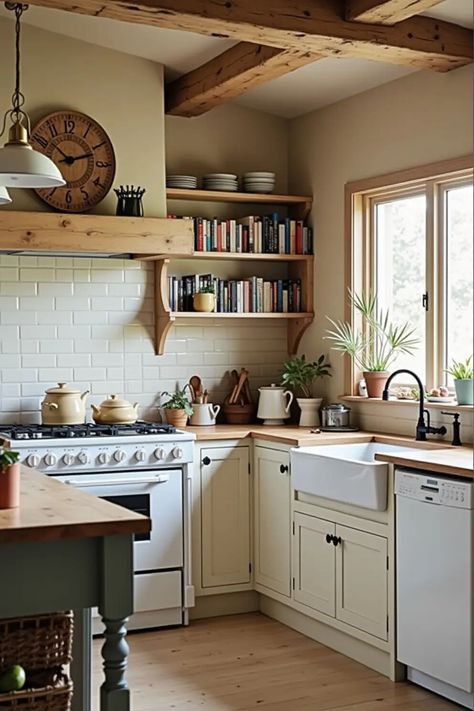 Imagine cozying up in this dreamy kitchen with vintage cottagecore aesthetic books! Perfect for your next reading escape. 💚🌿

Join the #CottageCore revolution! Let’s fill our lives with charming reads and tunes that whisk us away to serene places. #CottagecoreBooks #CottagecoreAesthetic #CottagecoreVibes Cottage Vintage Aesthetic, Cottagecore Aesthetic Kitchen, Cottage Core House Interior, Cottagecore Kitchen Aesthetic, Cottage Home Aesthetic, Cottagecore Home Aesthetic, Cottagecore House Interior, Cottage Core Interior Design, Cottagecore Interior Design