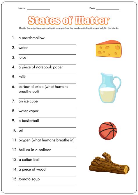 3rd Grade Science Worksheets, Physical Vs Chemical Change, Toki Pona, Change Worksheet, 3rd Grade Science, Free Science Worksheets, 5th Grade Worksheets, Matter Worksheets, Self Esteem Worksheets