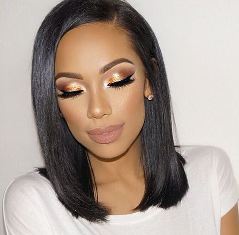 Erica Mena Hot Wedding, Party Make-up, Wedding Day Tips, Tips Hair, Kat Von D Makeup, Gold Eyeshadow, Unique Makeup, Remy Human Hair Wigs, Straight Human Hair