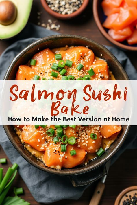 Craving sushi but hate the hassle of rolling? Try this easy Salmon Sushi Bake Recipe! Creamy, flavorful, and perfect for sharing, this baked sushi casserole is a game-changer for sushi lovers. With simple ingredients and step-by-step instructions, you’ll have a restaurant-quality dish ready in no time. Perfect for parties, weeknight dinners, or meal prep! 🍣✨ Click through to learn how to make the BEST version at home! #SalmonSushiBake #EasySushiRecipe #JapaneseFood #ComfortFood #PartyFoodIdeas Baked Sushi Casserole, Salmon Sushi Bake Recipe, Sushi Casserole, Light Healthy Meals, Salmon Sushi Bake, Sushi Bake Recipe, Baked Sushi, Sushi Bake, Best Salmon