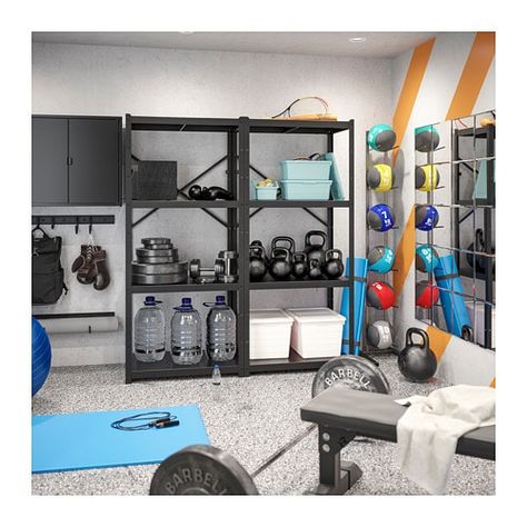 Bror Ikea, Ikea Bror, Home Gym Garage, Garage Workshop Organization, Workout Room Home, Ikea Products, Epoxy Crafts, Diy Home Gym, Exercise Room