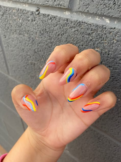 Swaggy Nails, Pumpkin Spice Nails, Nail Art Simple, Pride Nails, Bright Nail Designs, Baby Pink Nails, Christmas Gel Nails, Minimal Nails, Lines On Nails