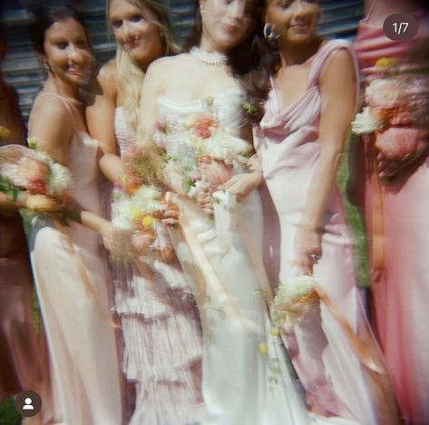 Anti Bride Bridesmaids, The Anti Bride, Anti Bride Wedding Aesthetic, Weddings On Film, Anti Bride Wedding, Film Photography Wedding, Wedding On Film, Muted Pastels, Wedding Doves