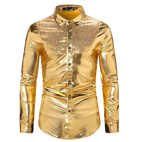 Gold sequin shirt