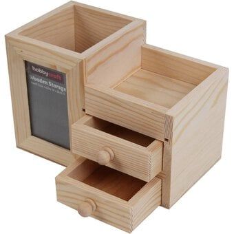 Desktop Accessories | Hobbycraft Small Wooden Organizer, Small Pieces Of Wood Projects, Wooden Stationary Organizer, School Wood Projects, Small Easy Woodworking Projects, Desk Caddy, Small Computer Desk, Diy Kids Furniture, Scrap Wood Crafts