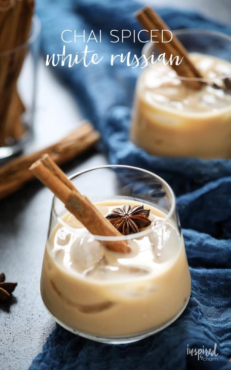 Chai Iced Tea, Tea Cubes, Iced Herbal Tea, College Dinners, White Russian Recipes, Iced Chai Tea, New Year's Desserts, Recipes Drinks, Fall Cocktails Recipes