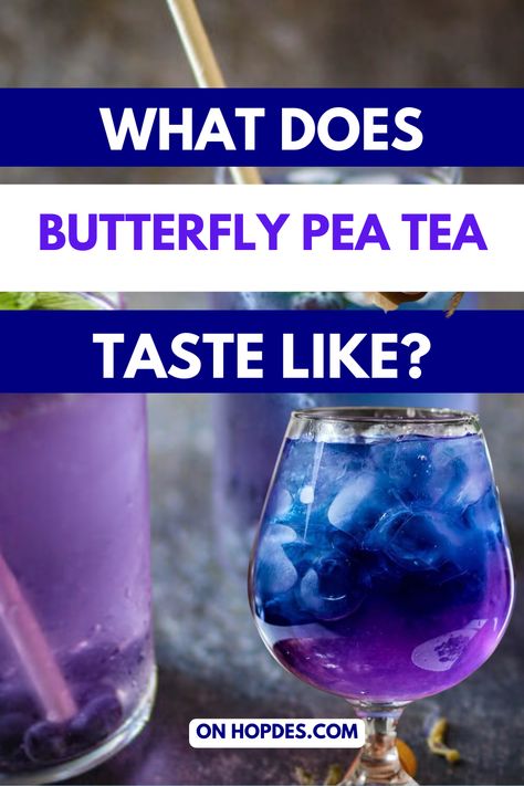 Discover the unique flavor profile of butterfly pea tea, a vibrant blue herbal drink. Learn what it tastes like. Blue Pea Flower Tea, Butterfly Pea Tea Drinks, Butterfly Pea Tea Recipe, Butterfly Pea Flower Tea Benefits, Blue Pea Tea, Herb Teas, Herbal Benefits, Hot Tea Recipes, Butterfly Pea Flowers