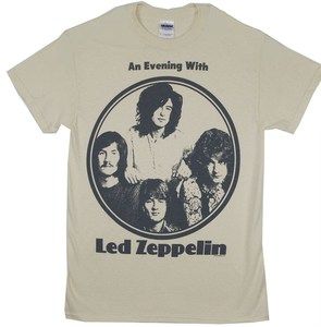 An Evening With Led Zeppelin T-Shirt Vintage Rock T Shirts, Led Zeppelin T Shirt, Led Zeppelin Shirt, Genius Ideas, Rock Tees, Circle Logo, Circle Logos, Rock T Shirts, Band Shirts