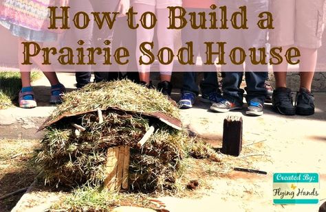 DIY Prairie Sod House - How cool! Sod House School Project, Sod House, Sarah Plain And Tall, Memoria Press, Prairie School, House Series, American Christmas, History Project, Walnut Grove