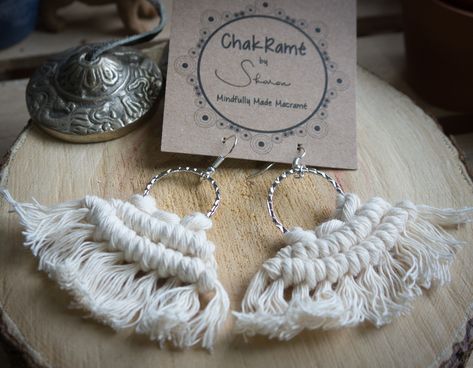 Macrame Supplies, Boho Styl, White Gold Hoops, Handmade Market, Bouquet Wrap, Macrame Earrings, Modern Macrame, Have Metal, Macrame Projects