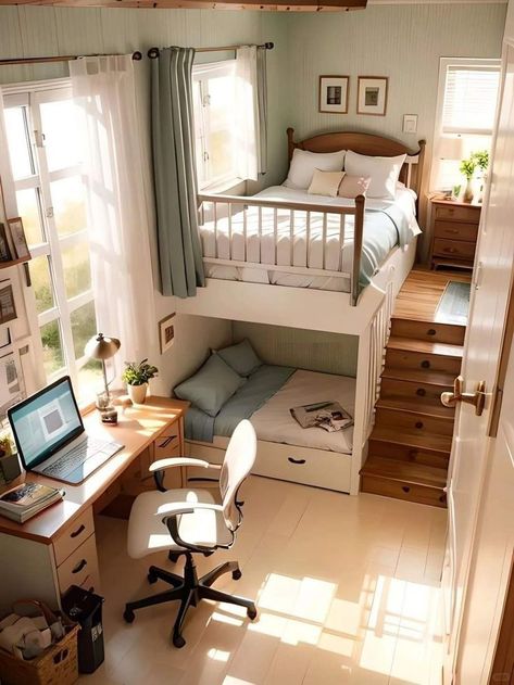 Cool Home Design Ideas, A Loft Bed, Loft House Design, Small Room Design Bedroom, Interior Design Your Home, Loft House, Small Room Design, Dream House Rooms, Tiny House Interior