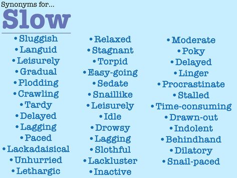 Other Words For Slow, Other Words For Replied, Slow Synonyms, Walked Synonyms, Synonyms For Replied, Other Words For Walked, Other Words For Flustered, Other Words For Nervous, Other Words For Suddenly