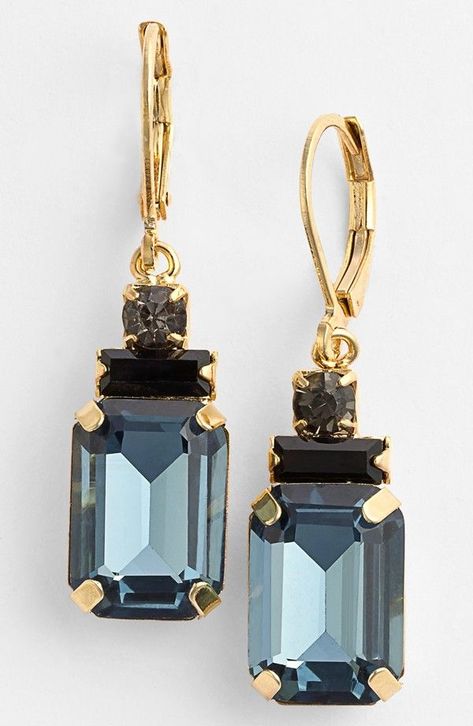 Bijoux Art Nouveau, I Love Jewelry, Crystal Drop Earrings, Crystal Drop, Gorgeous Jewelry, Bling Bling, Ring Verlobung, Blue Topaz, Jewelry Inspiration