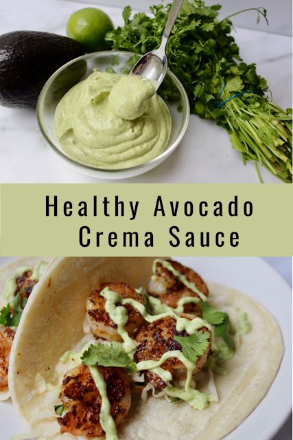 Avocado Sauce Recipe, Crema Recipe, Lunch Meals, Healthy Avocado, Spring Food, Avocado Crema, Avocado Cream, Avocado Sauce, Lime Sauce