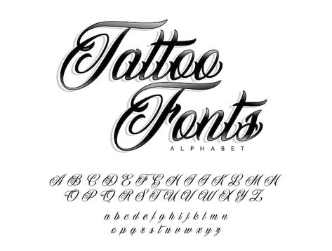 Vintage tattoo font font for the tattoo ... | Premium Vector #Freepik #vector #calligraphy-alphabet #retro-alphabet #retro-text #alphabet Vintage Fonts Alphabet, Old School Fonts, Retro Alphabet, Trending Fonts, Logos Retro, Retro Text, Classic Fonts, Tattoo Font, Calligraphy Alphabet