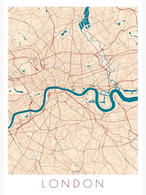 "London City Map" Poster for Sale by margindot | Redbubble London Culture, London City Map, City Posters, Map Of London, City Map Poster, London Town, London City, Map Poster, City Map