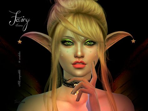 [Suzue] Fairy Ears Toddler Earrings, Die Sims 4, Garden Fairies, Fairy Ears, Night Skirt, Elf Ears, Sims 4 Update, Sims 4 Collections, Ear Earrings