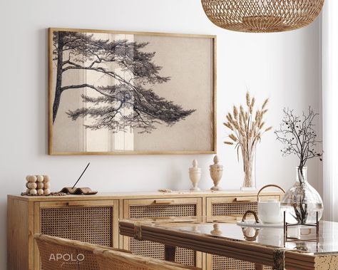 Pine Tree Twigs Print Vintage Tree Drawing Enhanced - Etsy UK Printable Tree, Pine Tree Branch, Boom Kunst, Branch Drawing, Cherry Blossom Wall Art, Cherry Blossom Print, Tree Sketches, Still Life Flowers, Winter Wall Art