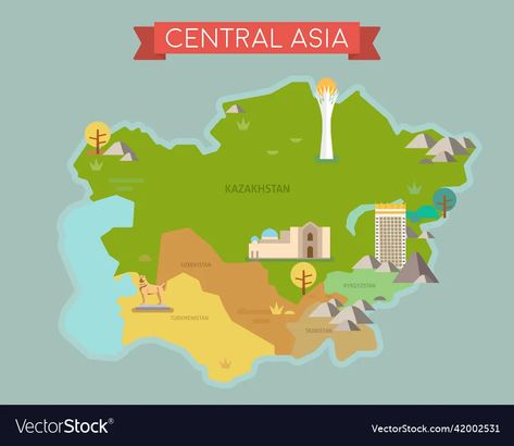 Central asia map with country names vector image Central Asia Map, Asia Map, Country Names, Central Asia, Png Images, Art Projects, Vector Images, Vector Free, Vector Illustration