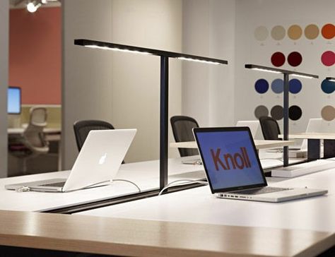 Task Lighting Office, Library Desk, Study Cafe, Office Table Design, Architectural Lighting Design, Library Table, Stand Light, Smart Furniture, Oval Table