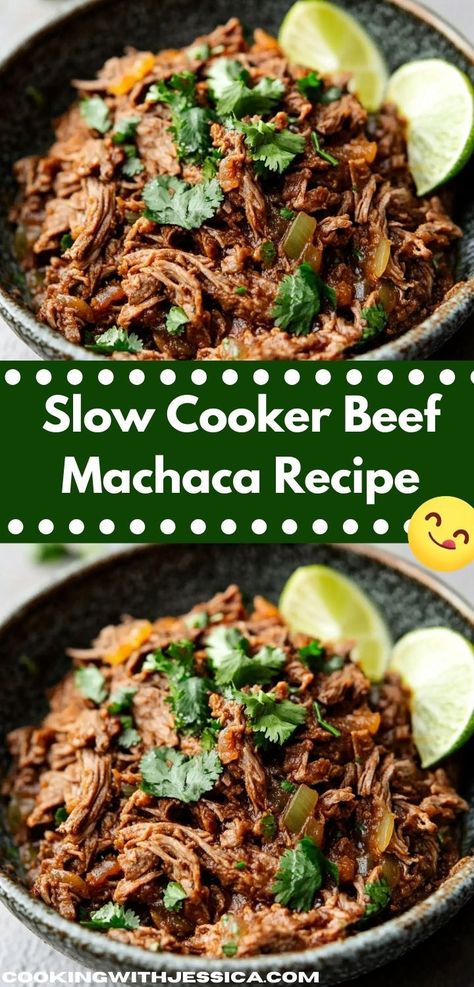 Searching for easy dinner ideas that impress? This Slow Cooker Beef Machaca Recipe is rich in flavor and simple to prepare, ensuring a satisfying meal that brings everyone together around the table. Beef Machaca, Machaca Beef, Machaca Recipe, Ground Recipes, Tacos Burritos, Beef Casserole Recipes, Slow Cooked Beef, Dinner With Ground Beef, Hearty Meal