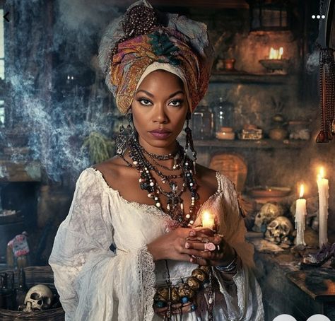 Marie Laveau Costume, Voodoo Aesthetic, Voodoo Woman, Conjure Woman, Voodoo Witch, Voodoo Queen, Voodoo Art, Orishas Yoruba, Voodoo Magic