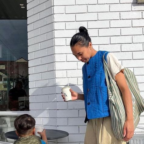 Sarah Johnson on Instagram: "@vasitii in her Azure Quilted Gilet. The most stylish family around 💙💙💙 this blue shade in the sun 👌🌞 #everyday #quilt #gilet" Blue Gilet Outfit, Quilted Gilet Outfit, Blue Vest Outfit, Quilted Vest Outfit, Autum Outfit, Gilet Outfit, Quilted Gilet, Blue Vests, February 15