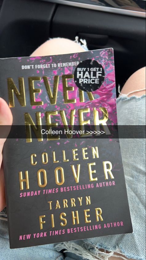 Colleen Hoover/ Never Never/ bestauthor/book/mustbuy/carrides/viral/ Never Never Colleen Hoover, Tarryn Fisher, Never Never, Book Instagram, Colleen Hoover, Buy 1 Get 1, Bestselling Author, New York Times, Books